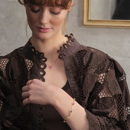 Joanli Nor - MILLENOR rosa Ring mit Zirkon in vergoldete silber